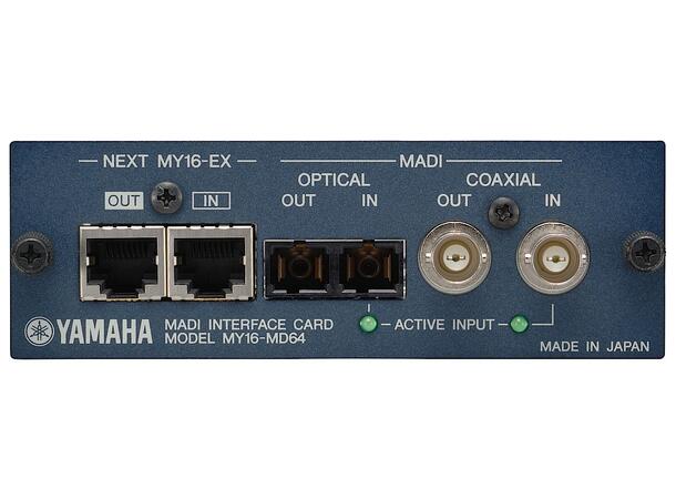 Yamaha MY16-MD64 Ekspansjon 64-channel capable 16-ch. MADI interface